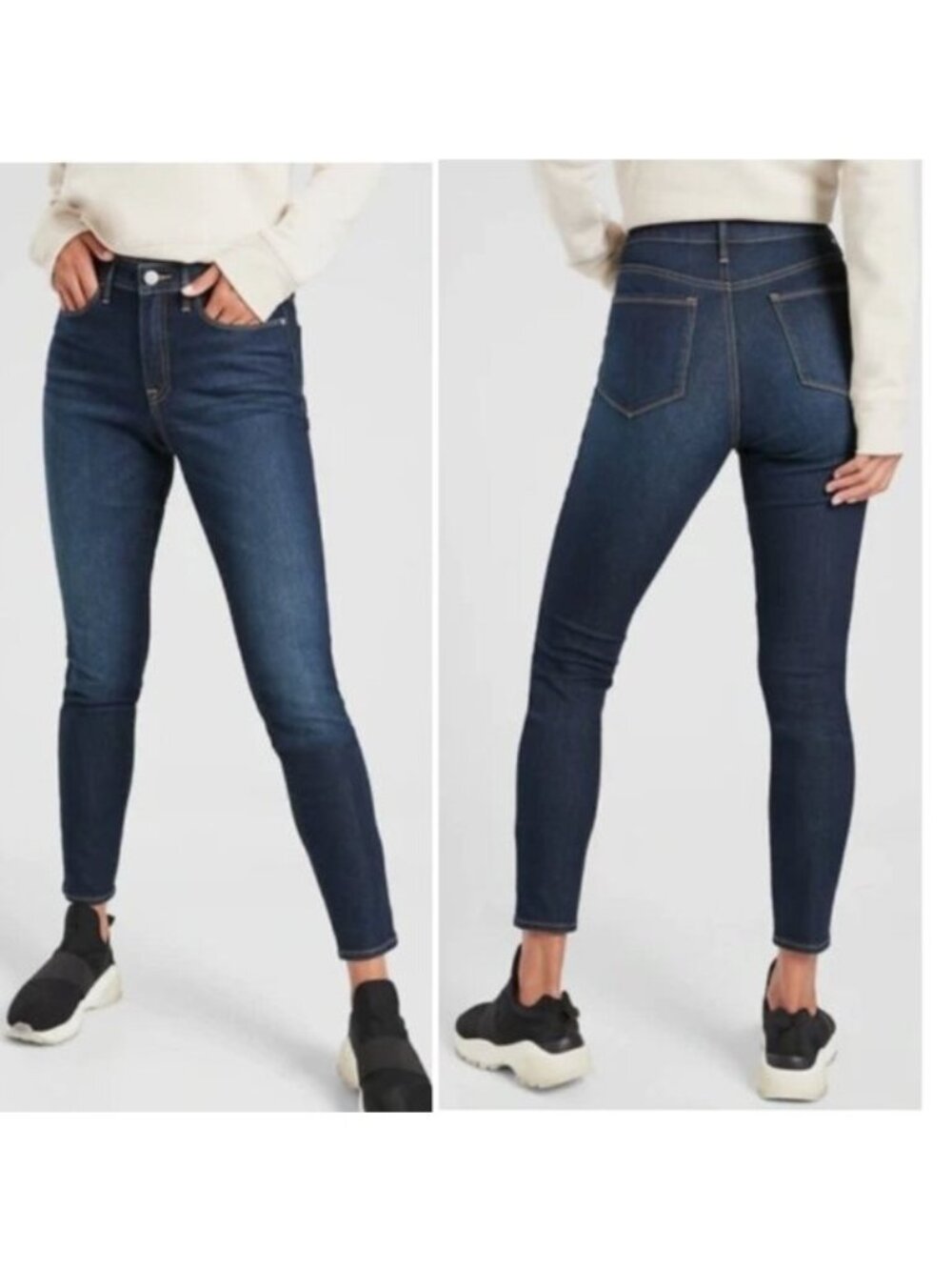 Athleta Sculptek Ultra Skinny Jeans in Midnight Dark Wash - Size 26